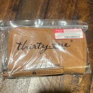 Thirty-One Caramel Zip Wallet